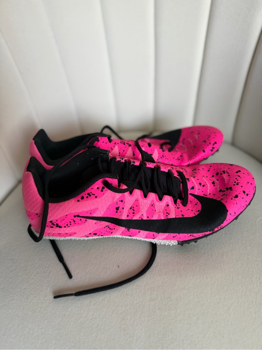 Nike Zoom Rival Track & Field Spikes Hot Pink Black Splatter Size